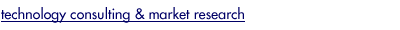 technology consulting and market research